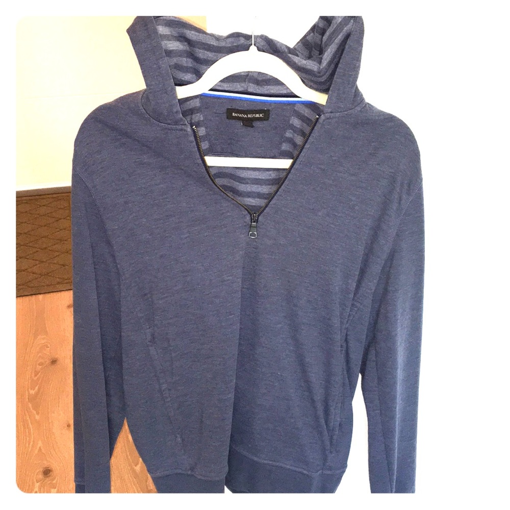 Banana Republic hooded sweatshirt with half-zipper
